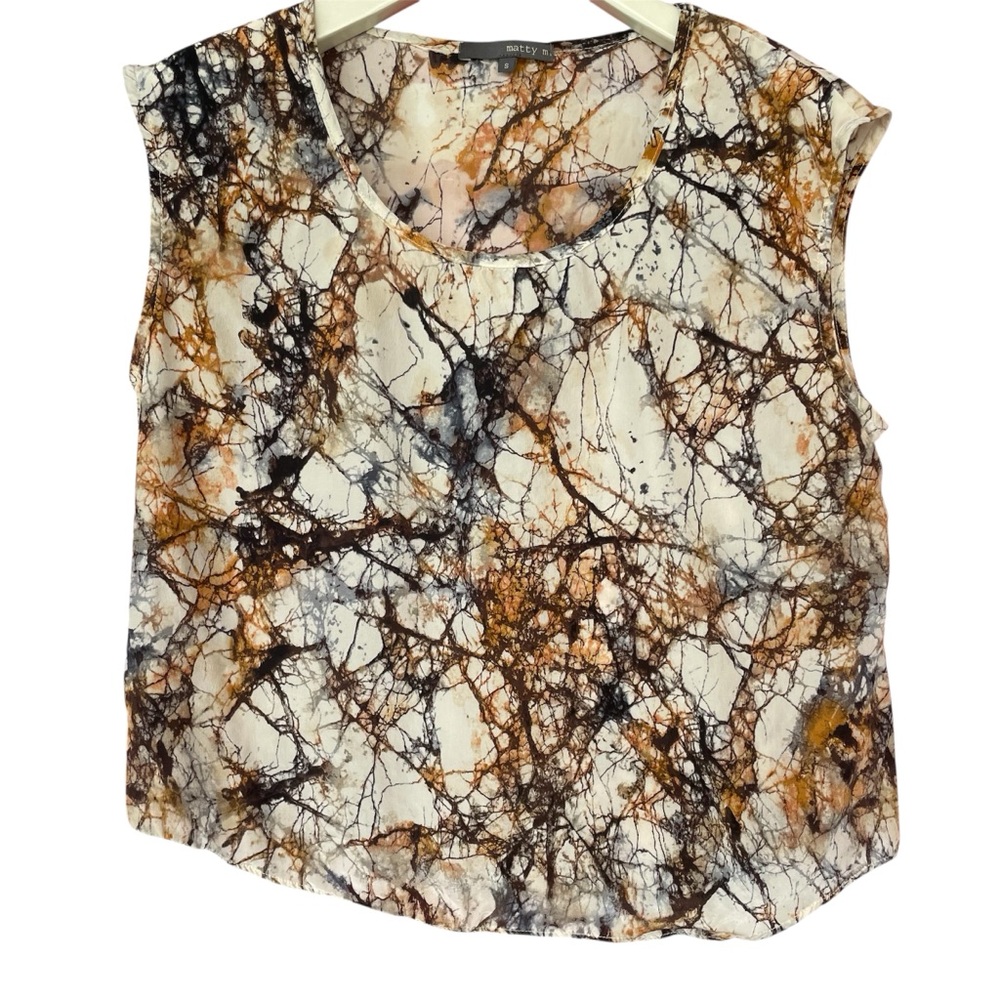 Matty M Women’s Printed Silk Pullover - Size Small